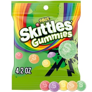 image:imageSKITTLES Gummies Sour Tart Gummy Candy Bulk Candy Party Supplies 42 oz Bags Pack of 12Sour