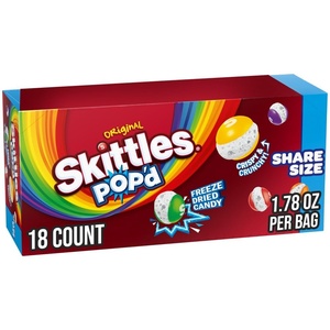 image:imageSKITTLES Popd Original Share Size Freeze Dried Candy Pack 178 Ounces Each Bulk Candy  18 Count