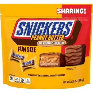 image:imageSNICKERS Fun Size Peanut Butter Caramel amp Peanuts Milk Chocolate Bars Individually Wrapped Candy Bars Sharing Size 829 Oz Bag