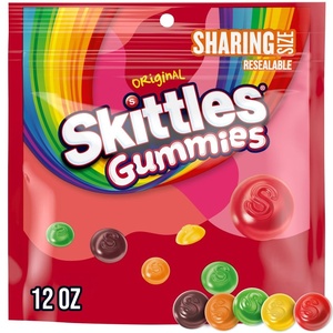 image:imageSkittles Gummies Original Flavored Rainbow Gummy Candy Travel Essentials Spring Break Treat Sharing Size Resealable Candy 12 OunceOriginal Gummy Candy